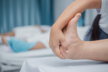 Acupuncture foot massage for hotel guests at the spa