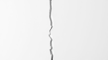 Abstract White Surface with a Central Vertical Crack A Study in Texture and Form