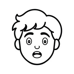 emotion face head icon illustration