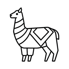 geometric blanket on llama minimal illustration