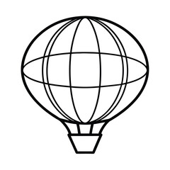 Naklejka premium globe shaped hot air balloon illustration