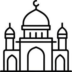 mosque outline icon