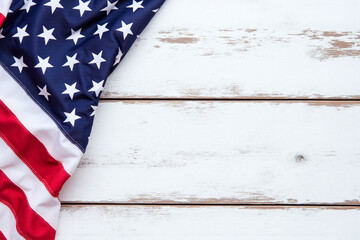 american flag on a white wooden table11