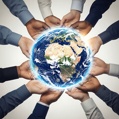 Diverse Hands Holding Globe Showing Africa