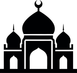 silhouette of mosque