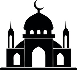 silhouette of baitul mokaram mosque