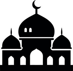 silhouette of sixty dome mosque