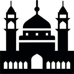 silhouette of mosque