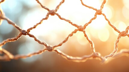 Fishing net sunlight pattern