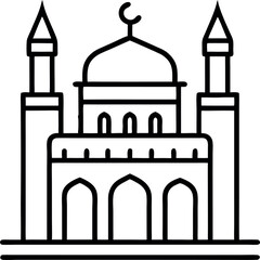 mosque outline icon