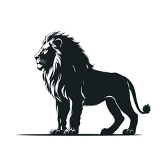 Majestic Lion Silhouette Artwork for HighQuality Graphic Projects
