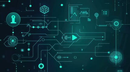 Futuristic circuit board design