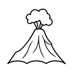 volcano outline smoke ash © nurealom