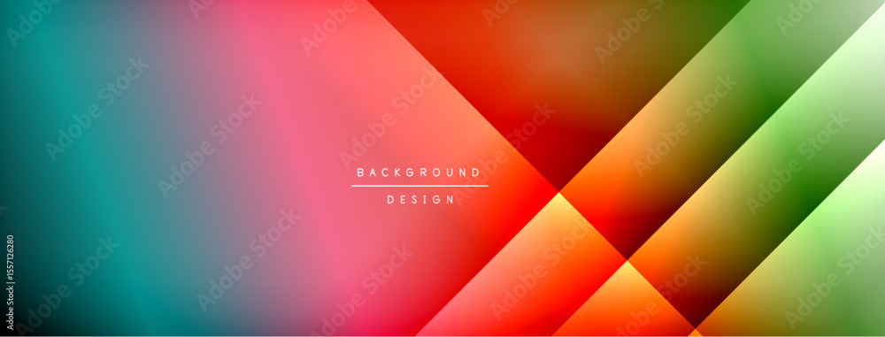 Poster Abstract gradient background. Vivid colors blend, creating dynamic diagonal shapes. Modern design element for digital projects.