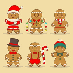 Collection of Cute Gingerbread Men for Christmas