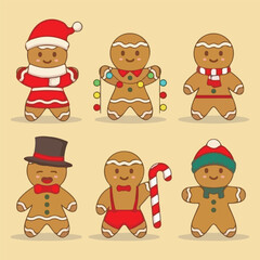 Collection of Cute Gingerbread Men for Christmas