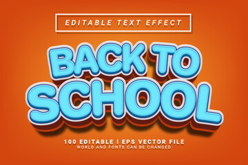 modern back to school text effect design