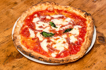 hot italian fresh baked salami pizza