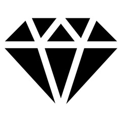 Icono silueta de diamante