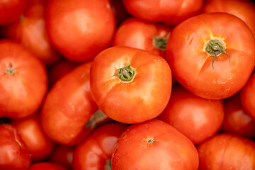Close up of tasty natural tomatoes