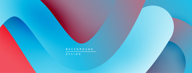 Abstract waves, vibrant colors blend. Smooth shapes create dynamic composition. Modern design, perfect backdrop.