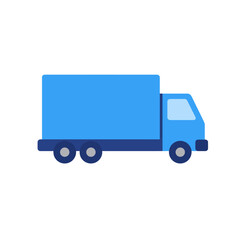 vector icon of a flat style cargo truck