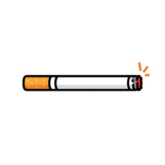Cigarette icon vector. Smoking logo illustration. Cigarette symbol vector on white background