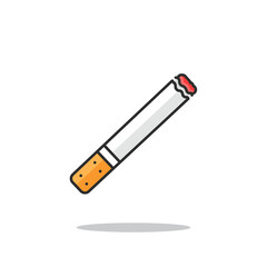 Cigarette icon vector. Smoking logo illustration. Cigarette symbol vector on white background