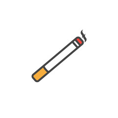 Cigarette icon vector. Smoking logo illustration. Cigarette symbol vector on white background