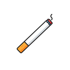 Cigarette icon vector. Smoking logo illustration. Cigarette symbol vector on white background
