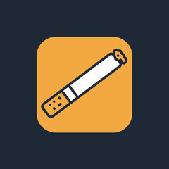Cigarette icon vector. Smoking logo illustration. Cigarette symbol vector on white background