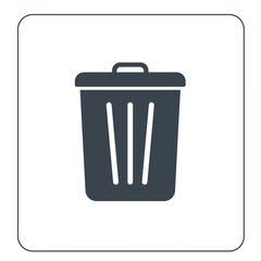 icon of a trash disposal container or container