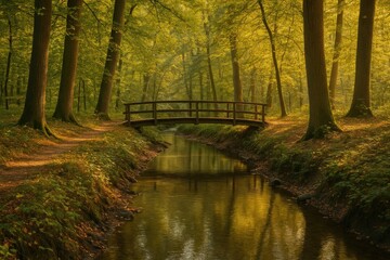 Obraz premium End of summer in woodland scenery