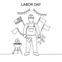 international labour day vector illustration. labour day flat illustration. labour day with hand vector illustration. hand fight illustration.