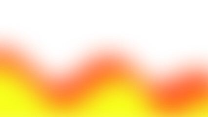 Aesthetic abstract wave element gradient orange and yellow color blurred with transparent background