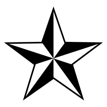 Icono silueta de estrella n&aacute;utica
