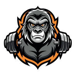 design logo vector  icon character mascot gorilla