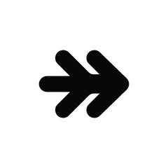 Set of black arrow icons. Various packaging symbols. Motion pointers. Site and player control buttons. Flat style logos. Information pointers. Wayfinding directions. Modern simple vector arrows.