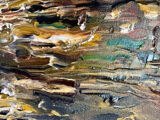 Dirty color plate, selective focus.Colorful abstract background and texture