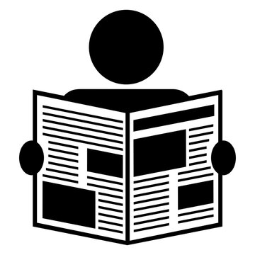 Icono hombre leyendo un peri&oacute;dico