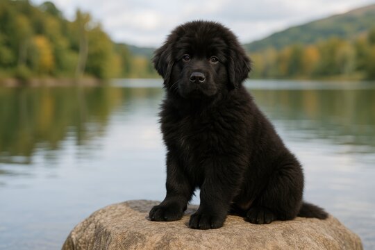 Purebred Newfoundland Dog showcasing its lineage
