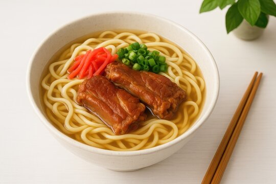 Traditional Okinawan dishes and the famous Okinawa soba noodle soup