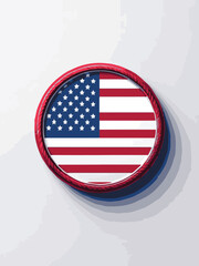 american flag button