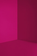 Minimalistic burgundy wall background. color corner of the room