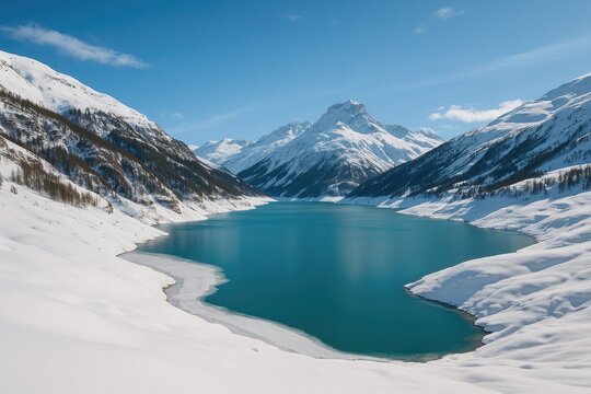 The Chevril Lake Scene