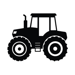 Obraz premium Tractor silhouette vector illustration, Set of black Tractor silhouette 