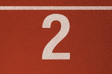 Second position on the athletic track - view my collection for additional numbers