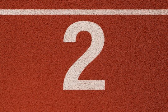 Second position on the athletic track - view my collection for additional numbers