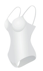 White body shaper underclothes. vector