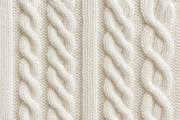Detailed view of handcrafted knitwear and needlework showcasing intricate white textile design
